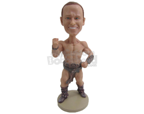 Custom Bobblehead Muscular Spartan In A Warrior Costume - Super Heroes & Movies Movie Characters Personalized Bobblehead & Cake Topper Custom Bobblehead Muscular Spartan In A Warrior Costume - Super Heroes & Movies Movie Characters Personalized Bobblehead & Cake Topper